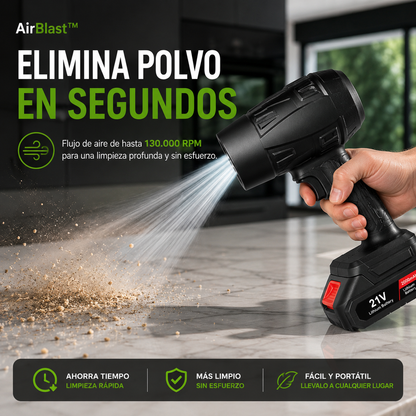 💨 AirBlast™ – Soplador de Aire Profesional Kit Completo: 2 Baterías + Estuche de transporte + ¡ENVÍO GRATIS! 🔥