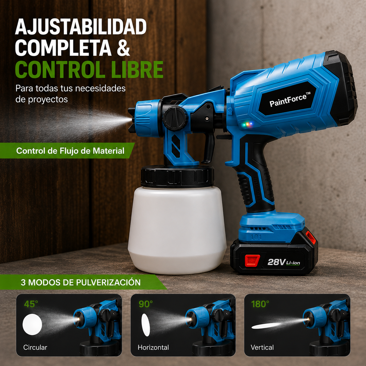 🎨 PaintForce™ – Pistola Eléctrica Inalámbrica para Pintar + 2 Baterías Incluidas + ¡ENVÍO GRATIS! 🔥
