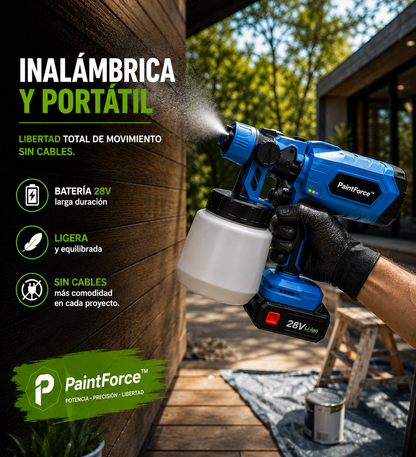 🎨 PaintForce™ – Pistola Eléctrica Inalámbrica para Pintar + 2 Baterías Incluidas + ¡ENVÍO GRATIS! 🔥
