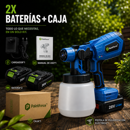 🎨 PaintForce™ – Pistola Eléctrica Inalámbrica para Pintar + 2 Baterías Incluidas + ¡ENVÍO GRATIS! 🔥