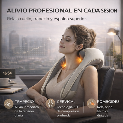 NeckRelief™ – Masajeador 5D para Cuello y Hombros con Calor Terapéutico + ¡ENVÍO GRATIS! 🔥