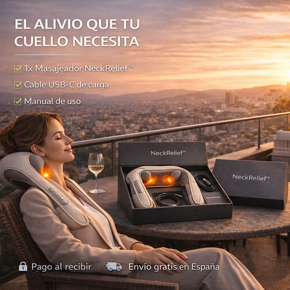 NeckRelief™ – Masajeador 5D para Cuello y Hombros con Calor Terapéutico + ¡ENVÍO GRATIS! 🔥