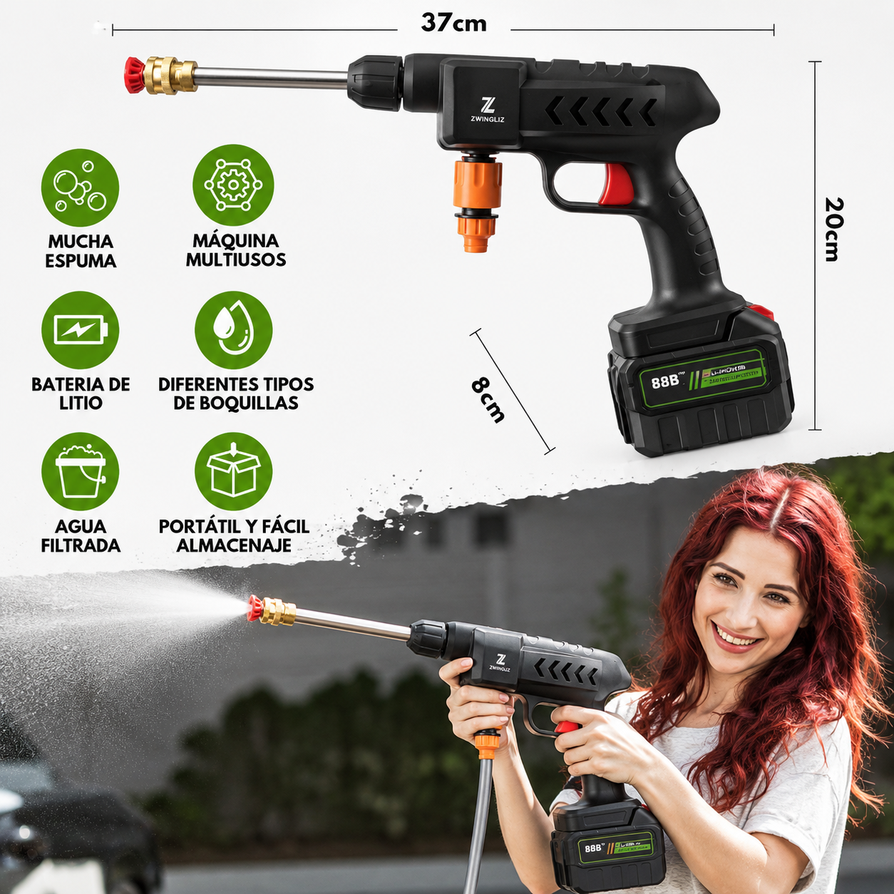 🚿 TurboWash™ – Sistema Profesional de Limpieza a Alta Presión Inalámbrico + Kit Completo Incluido + ¡ENVÍO GRATIS! 🔥