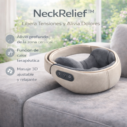 NeckRelief™ – Masajeador 5D para Cuello y Hombros con Calor Terapéutico + ¡ENVÍO GRATIS! 🔥