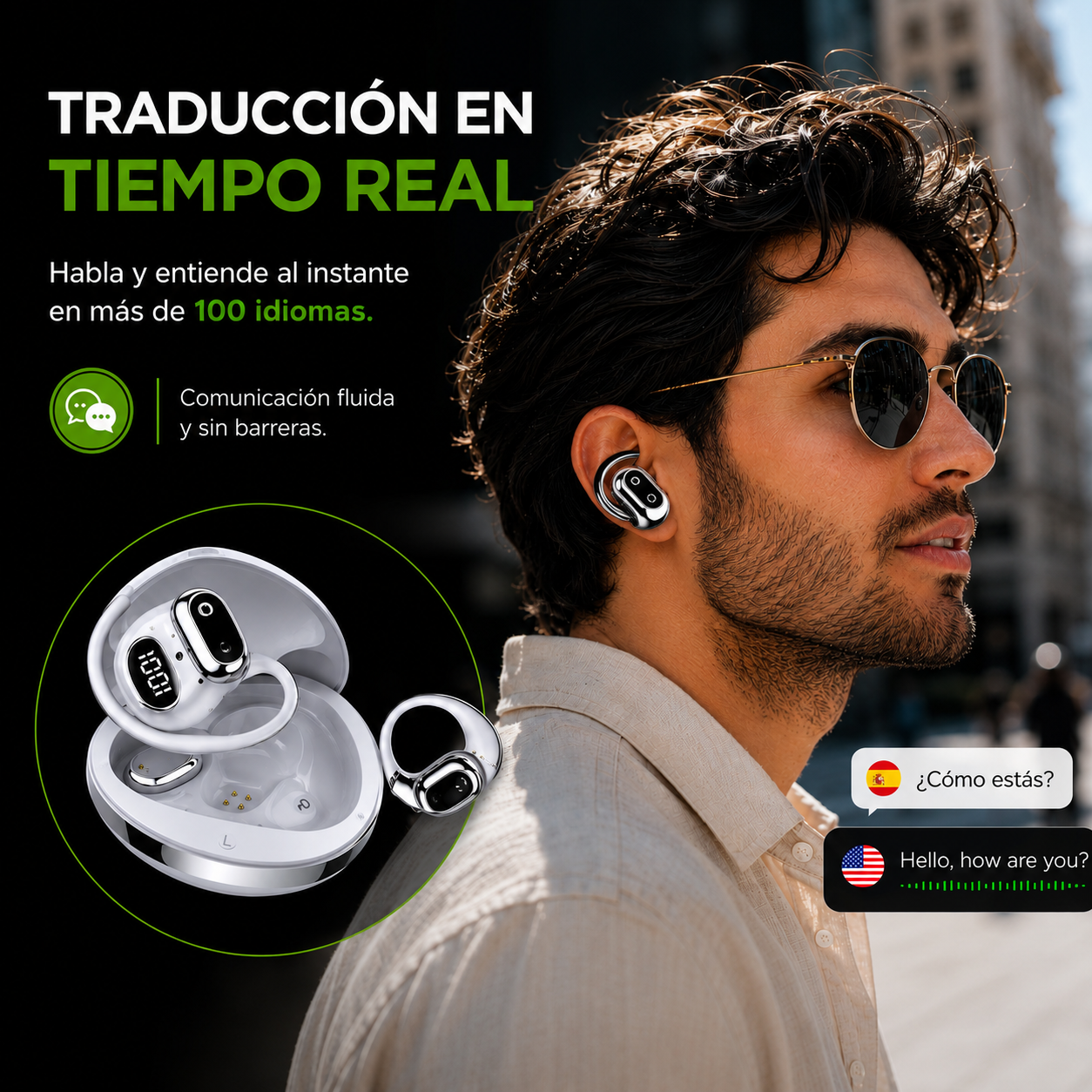 🌍 LingoAI™ – Auriculares Traductores con IA para Más de 100 Idiomas + ¡ENVÍO GRATIS! 🚀