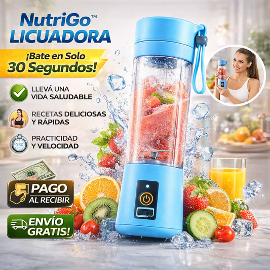 🍓 NutriGo™ – Mini Licuadora Portátil con Pantalla LED + Cable USB y Tapa Ergonómica Premium + ¡REGALO EXCLUSIVO! 🔥