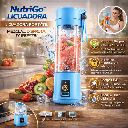 🍓 NutriGo™ – Mini Licuadora Portátil con Pantalla LED + Cable USB y Tapa Ergonómica Premium + ¡REGALO EXCLUSIVO! 🔥
