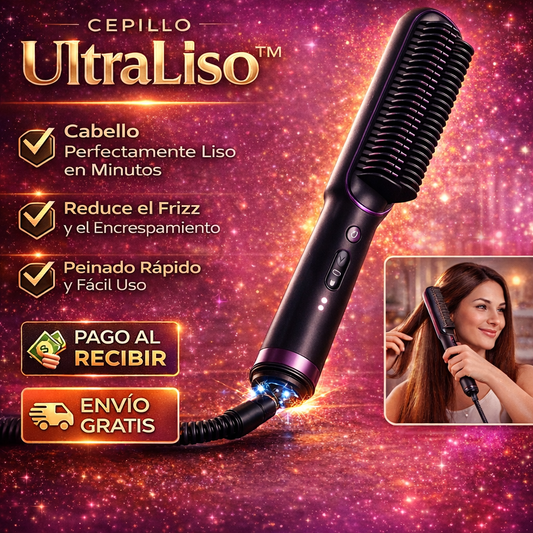 ✨ UltraLiso™ - Cepillo Alisador Profesional en 30 Segundos con Tecnología Anti Frizz + ¡ENVIO GRATIS!🔥
