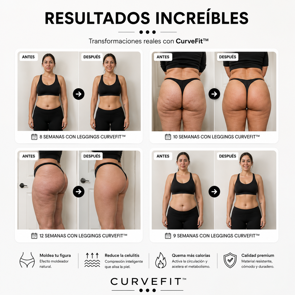 🍑 CurveFit™ – Leggings Anticelulíticas 3D de Compresión y Efecto Push Up + ¡ENVÍO GRATIS! 🔥