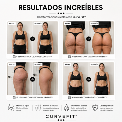 🍑 CurveFit™ – Leggings Anticelulíticas 3D de Compresión y Efecto Push Up + ¡ENVÍO GRATIS! 🔥