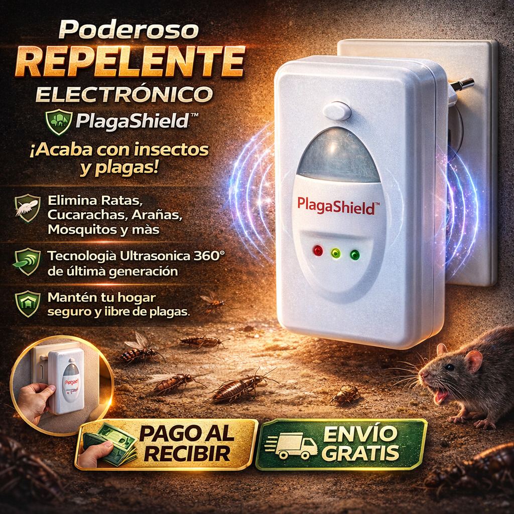 🛡️ PlagaShield™ – Adiós Plagas e Insectos con Tecnología Ultrasónica + ¡ENVÍO GRATIS! 🔥
