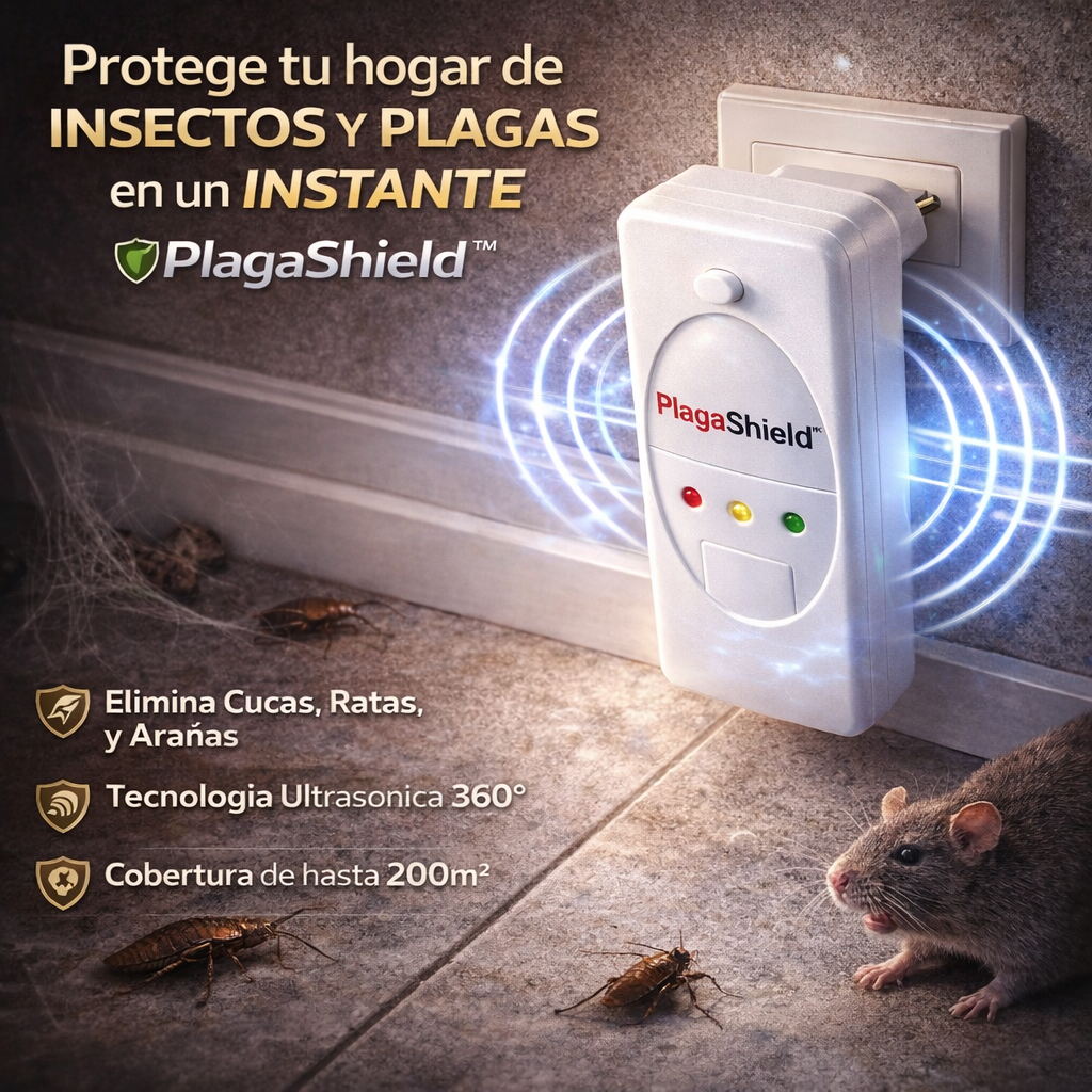 🛡️ PlagaShield™ – Adiós Plagas e Insectos con Tecnología Ultrasónica + ¡ENVÍO GRATIS! 🔥