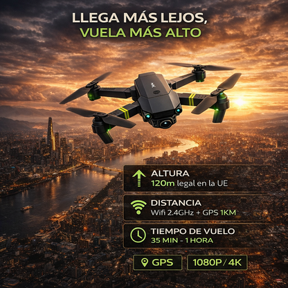 🚁 DRON W8 PRO MAX + MALETA DE TRANSPORTE + CONTROL REMOTO + BATERÍA DE ALTA AUTONOMÍA + REGALO EXCLUSIVO🔥