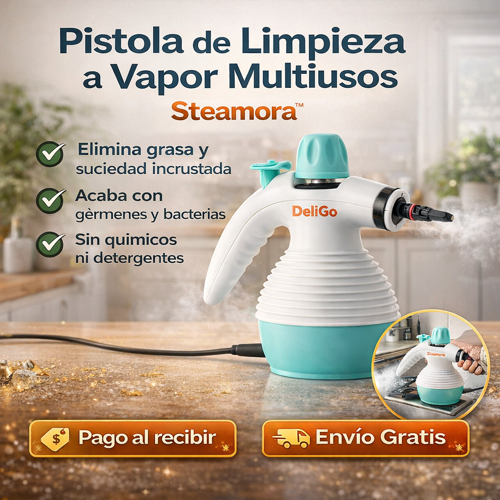 Steamora™ –  Pistola de Limpieza a Vapor Multiusos 1000W + ENVIO GRATIS